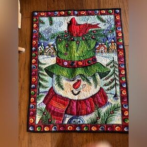 Snowman quilted wall hanging